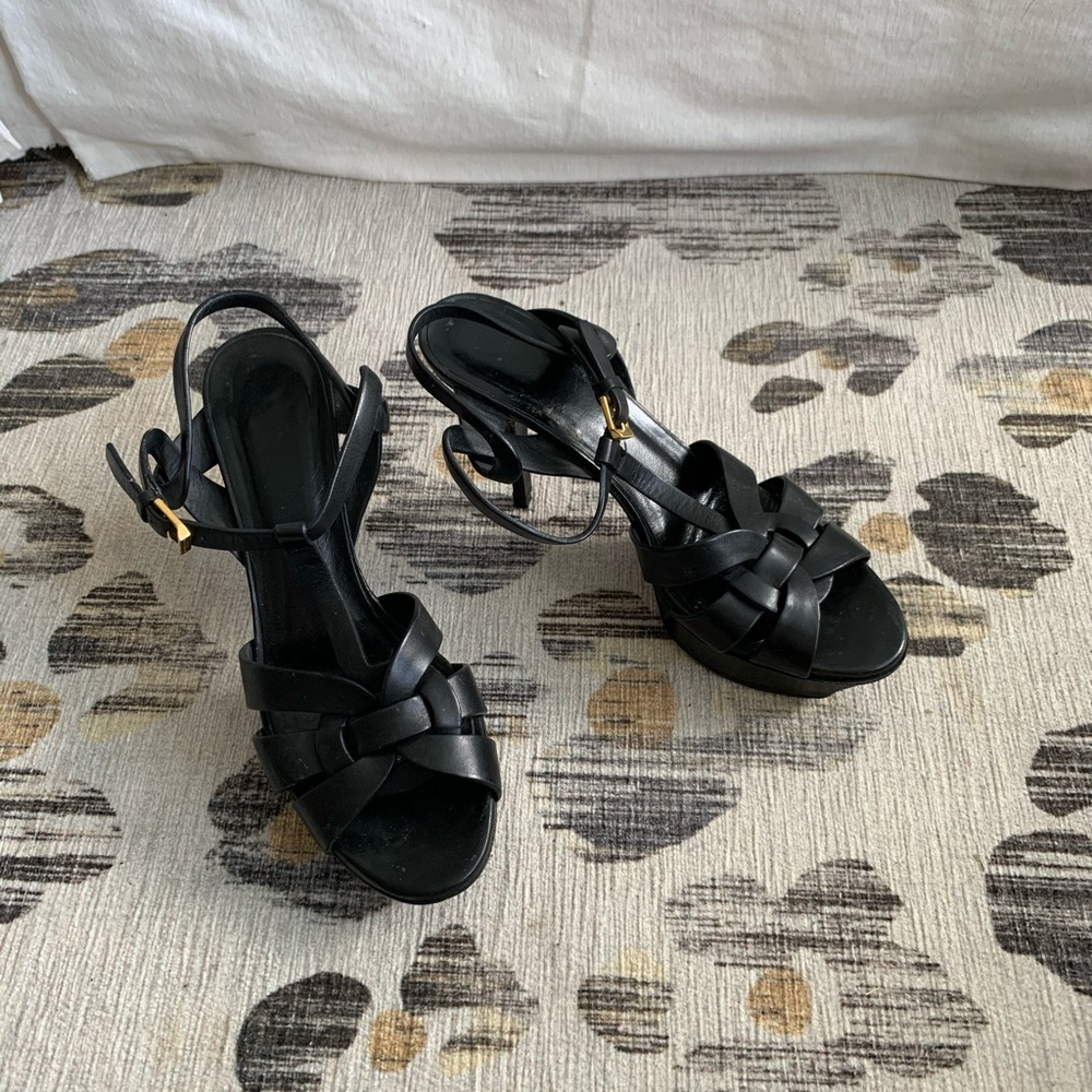 Saint Laurent Paris tribute 75mm heels black 39 - Picture 2 of 11